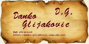 Danko Glijaković vizit kartica